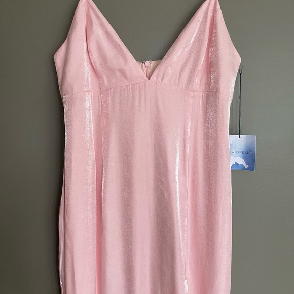 NWT Majorelle Jackson Gown in Light Pink Sz Large Iridescent Shimmery Sexy Glam - Picture 8 of 16